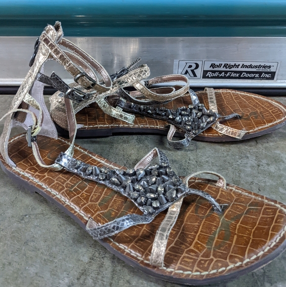 Sam Edelman Rhinestone Gladiator Sandals - Picture 3 of 3